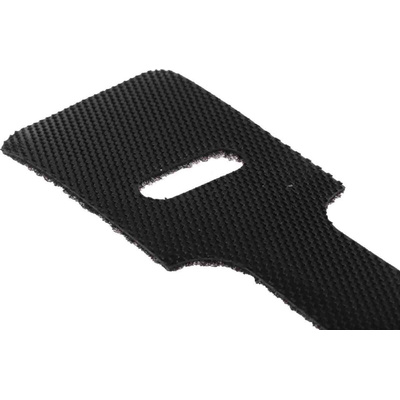 RS PRO Cable Tie, Hook and Loop, 225mm x 25 mm, Black Nylon