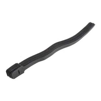 RS PRO Cable Tie, Hook and Loop, 325mm x 25 mm, Black Nylon