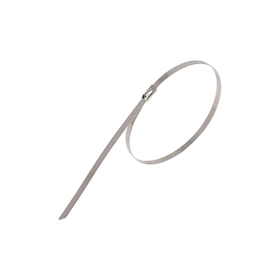 RS PRO Cable Tie, Ball Lock, 125mm x 4.6 mm 304 Stainless Steel