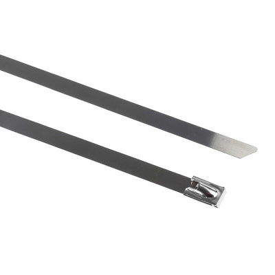 RS PRO Cable Tie, Ball Lock, 360mm x 7.9 mm 316 Stainless Steel