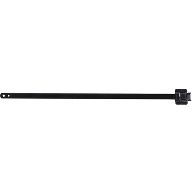 RS PRO Cable Tie, Releasable, 330mm x 10 mm, Black 316 Stainless Steel, Pk-100