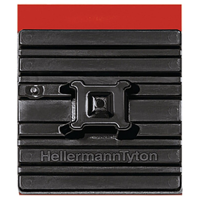 HellermannTyton Self Adhesive Black Cable Tie Mount 28 mm x 28mm, 5.4mm Max. Cable Tie Width