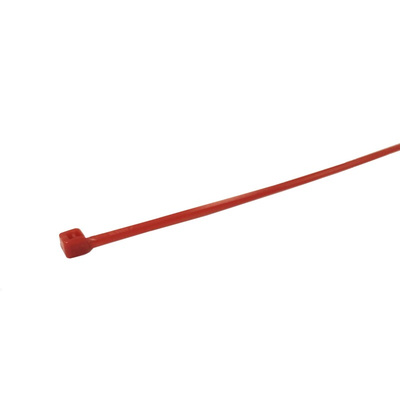 RS PRO Cable Tie, 203mm x 4.6 mm, Red Nylon