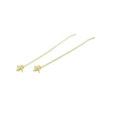 RS PRO Cable Tie, 112mm x 2.5 mm, Natural Nylon