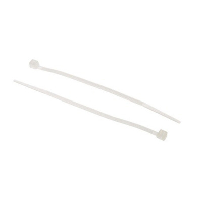 RS PRO Cable Tie, 160mm x 4.8 mm, Natural Nylon, Pk-250