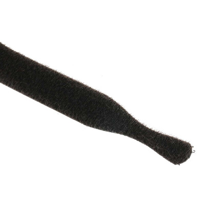 RS PRO Cable Tie, Hook and Loop, 305mm x 12 mm, Black Fabric