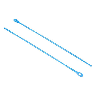 RS PRO Cable Tie, Releasable, 152.4mm x 2.4 mm, Blue Polypropylene, Pk-100