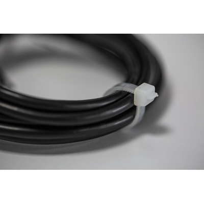 RS PRO Cable Tie, 203mm x 4.6 mm, Natural Nylon, Pk-100
