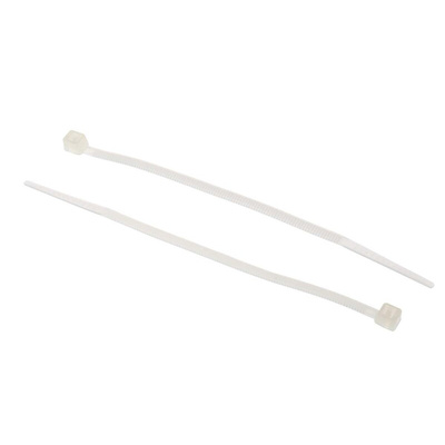 RS PRO Cable Tie, 100mm x 2.5 mm, Natural Nylon, Pk-1000
