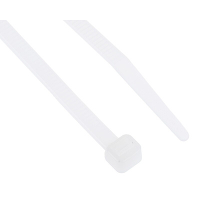 RS PRO Cable Tie, 190mm x 4.8 mm, Natural Nylon, Pk-1000