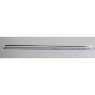 RS PRO Cable Tie, Roller Ball, 520mm x 4.6 mm, Metallic 316 Stainless Steel, Pk-100