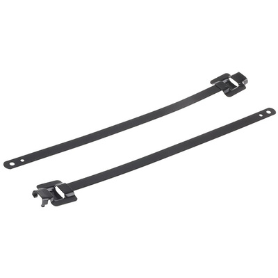 RS PRO Cable Tie, Releasable, 230mm x 10 mm, Metallic 316 Stainless Steel, Pk-100