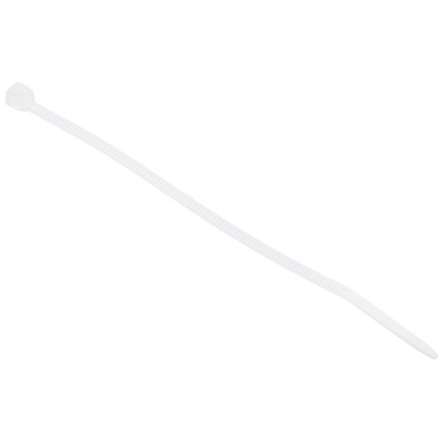 RS PRO Cable Tie, Sub Miniature, 71mm x 1.6 mm, White Nylon, Pk-100