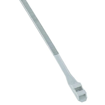 RS PRO Cable Tie, Double Locking, 610mm x 9 mm, Natural Nylon, Pk-100