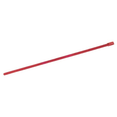RS PRO Cable Tie, Roller Ball, 100mm x 4.6 mm, Red Polyester Coated Stainless Steel, Pk-100