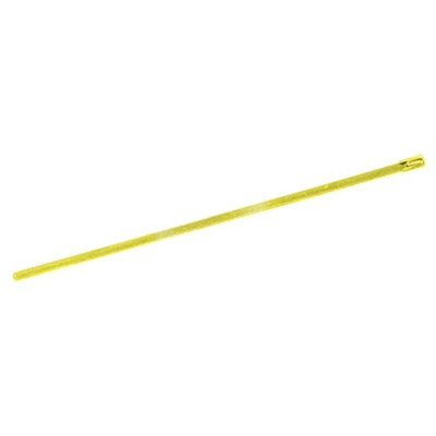 RS PRO Cable Tie, Roller Ball, 200mm x 7.9 mm, Yellow Polyester Coated Stainless Steel, Pk-100