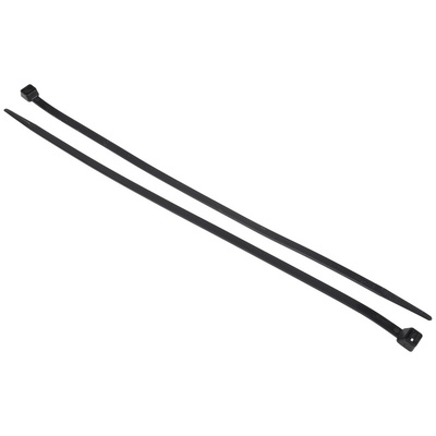 RS PRO Cable Tie, 380mm x 7.6 mm, Black Nylon, Pk-100