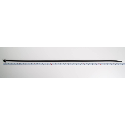 RS PRO Cable Tie, 750mm x 7.5 mm, Black Nylon, Pk-100