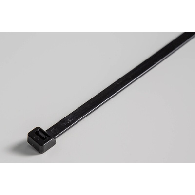 RS PRO Cable Tie, 750mm x 7.5 mm, Black Nylon, Pk-100