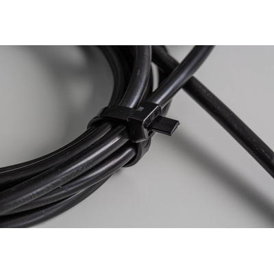 RS PRO Cable Tie, 750mm x 7.5 mm, Black Nylon, Pk-100