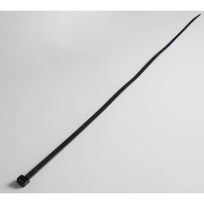 RS PRO Cable Tie, 750mm x 7.5 mm, Black Nylon, Pk-100