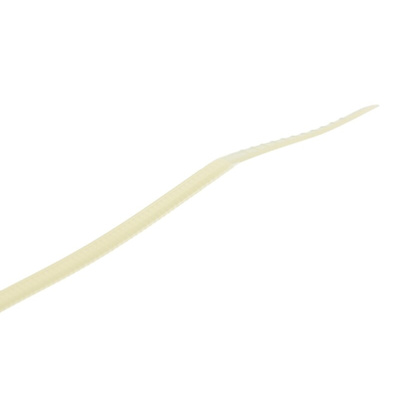 RS PRO Cable Tie, Heat Stabilised, 100mm x 2.5 mm, Natural Nylon, Pk-100