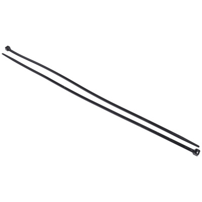 RS PRO Cable Tie, 368mm x 4.8 mm, Black Nylon, Pk-1000