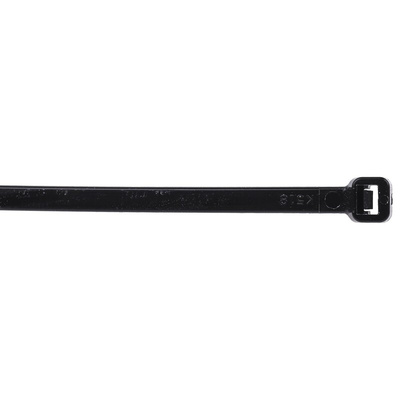RS PRO Cable Tie, 368mm x 4.8 mm, Black Nylon, Pk-1000