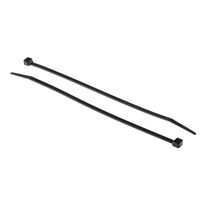 RS PRO Cable Tie, 203mm x 4.6 mm, Black Nylon, Pk-1000