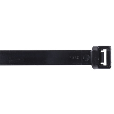 RS PRO Cable Tie, 550mm x 12.7 mm, Black Nylon, Pk-100