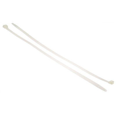 RS PRO Cable Tie, 550mm x 12.7 mm, Natural Nylon, Pk-100