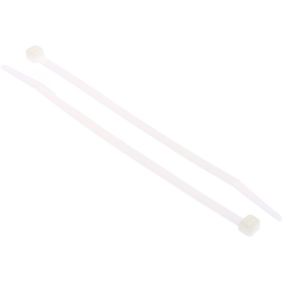 RS PRO Cable Tie, 160mm x 4.8 mm, Natural Nylon, Pk-100