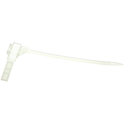 RS PRO Cable Tie, 160mm x 5 mm, Natural PE, Pk-100