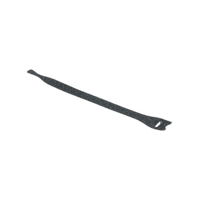 HellermannTyton Cable Tie, Hook and Loop, 150mm x 12.5 mm, Black PA (Loop), PP (Hook), Pk-10