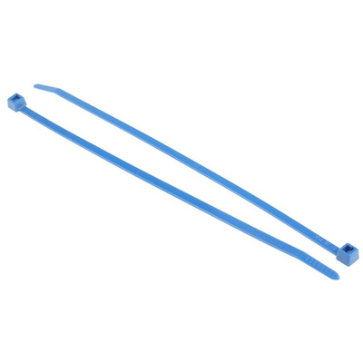 HellermannTyton Cable Tie, 200mm x 4.6 mm, Blue Polyamide 6.6 (PA66), Pk-100