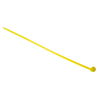 HellermannTyton Cable Tie, 270mm x 4.6 mm, Yellow Polyamide 6.6 (PA66), Pk-100