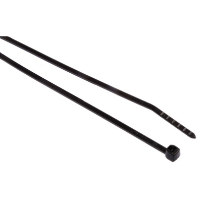 Thomas & Betts Cable Ties, 99mm x 2.5 mm, Black Nylon, Pk-100