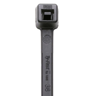 Thomas & Betts Cable Ties, 142mm x 3.6 mm, Black Nylon, Pk-100