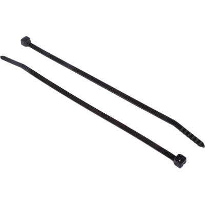 Thomas & Betts Cable Ties, 142mm x 3.6 mm, Black Nylon, Pk-100