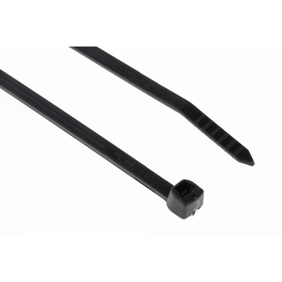 Thomas & Betts Cable Ties, 188mm x 4.8 mm, Black Nylon, Pk-100