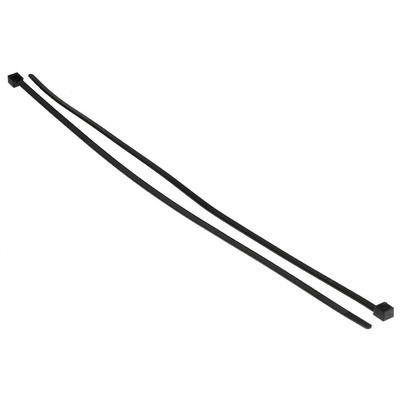 HellermannTyton Cable Tie, Releasable, 350mm x 4.6 mm, Black Polyamide 6.6 (PA66), Pk-100