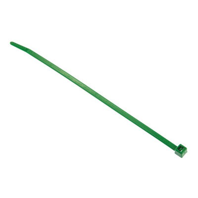 HellermannTyton Cable Tie, 150mm x 3.5 mm, Green Polyamide 6.6 (PA66), Pk-100