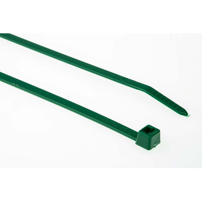 Dialight Cable Tie, 390mm x 4.6 mm, Green Polyamide 6.6 (PA66), Pk-100