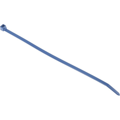 HellermannTyton Cable Tie, 200mm x 4.6 mm, Blue Polyamide 6.6 (PA66), Pk-100