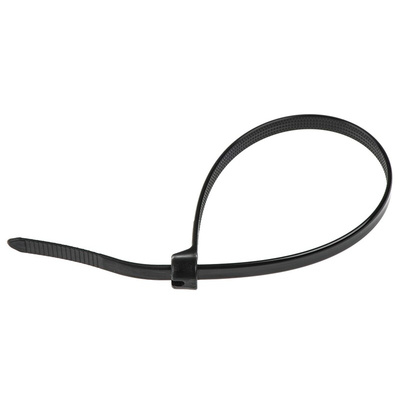Thomas & Betts Cable Ties, 185.67mm x 4.57 mm, Black Nylon, Pk-100