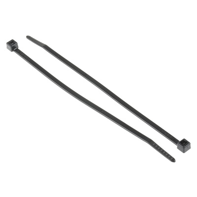 HellermannTyton Cable Tie, 150mm x 3.5 mm, Black Polyamide 6.6 (PA66), Pk-100