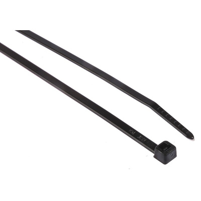 HellermannTyton Cable Tie, 150mm x 3.5 mm, Black Polyamide 6.6 (PA66), Pk-500