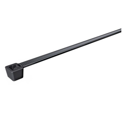 HellermannTyton Cable Tie, 200mm x 4.6 mm, Black Polyamide 6.6 (PA66), Pk-100