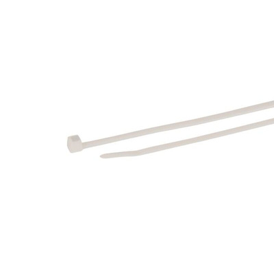 HellermannTyton Cable Tie, 200mm x 4.6 mm, Natural Polyamide 6.6 (PA66), Pk-100