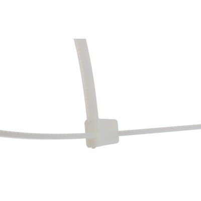 HellermannTyton Cable Tie, 390mm x 4.6 mm, Natural Polyamide 6.6 (PA66), Pk-100